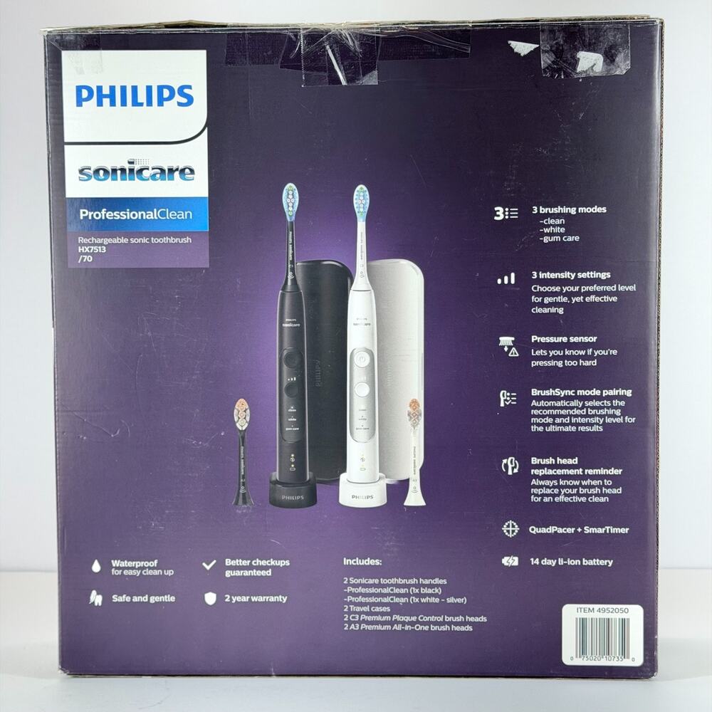 Philips Sonicare Professional Clean Rechargeable Electric Toothbrush 2-pack. - Picture 2 of 7
